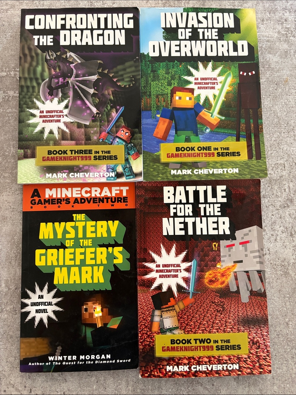 Minecraft Adventure Book Set — Green/Black/Red Covers